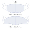 Carbone Lorraine RC8 brake pads - VW Golf 1 1,6/ 1,8 GTI (75-83)