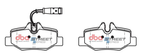 Klocki hamulcowe tylne DBA Brake Pads Street Series Semi-metallic - DB1966SS MERCEDES-BENZ Viano Vito