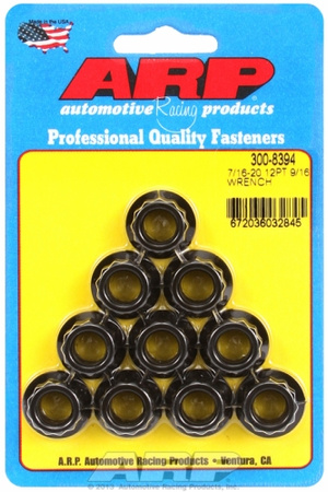 ARP "7/16""-20. 9/16"" socket 12pt nut kit" (10pcs)