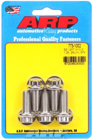 ARP M10 x 1.25 x 25 12pt SS bolts (5pcs)