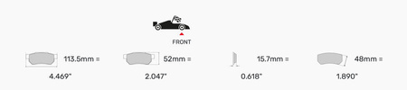 Ferodo Racing DS1.11 priekinės stabdžių kaladėlės FRP201W CATERHAM stock AP up-grade