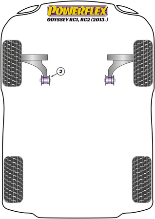 Front Wishbone Rear Bush  Powerflex Polyurethane Bush Road Series Honda Odyssey RC1, RC2 (2013 - on)  PFF25-702