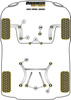 Przednia tuleja tylnej belki Powerflex Black Series Peugeot 206 (1998-2006) PFR50-410BLK