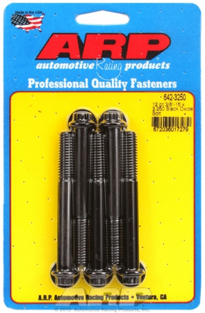 ARP "3/8""-16 x 3.250 12pt black oxide bolts" (5pcs)