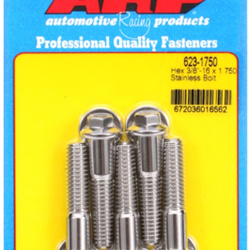 ARP "3/8""-16 x 1.750 hex SS bolts" (5pcs)