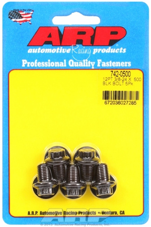 ARP "3/8""-24 x .500 12pt black oxide bolts" (5pcs)