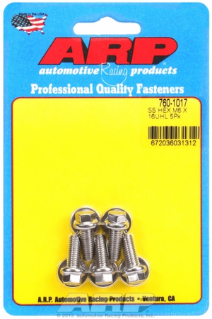 ARP M6 x 1.00 x 16 hex SS bolts (5pcs)