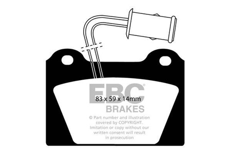 DP398 - Stabdžių trinkelių rinkinys ULTIMAX2 serija EBC Brakes