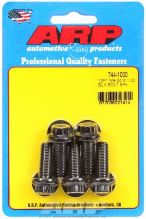 ARP "3/8""-24 x 1.000 12pt 7/16 wrenching black oxide bolts"5pcs