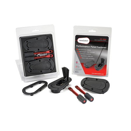 AeroCatch mask fasteners - top-mounted
