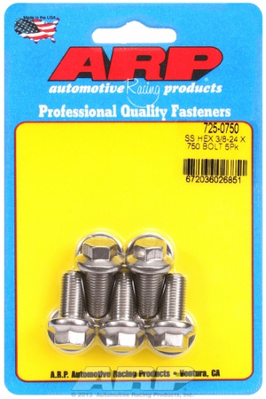 Śruby ARP "3/8""-24 x .750 hex 7/16 wrenching SS bolts" (5pcs)
