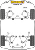 Front Upper Wishbone Bush Powerflex Polyurethane Bush Road Series Ferrari 550 Maranello & Barchetta (1996 - 2002) PF17-200