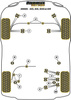 Tuleja mocowania tylnej ramy pomocniczej Powerflex Black Series Nissan SILVIA 200SX - S13, S14, & S15 (1991 - 2002) PFR46-212BLK