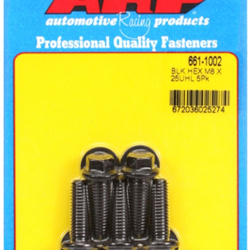 ARP M8 x 1.25 x 25 hex black oxide bolts (5pcs)