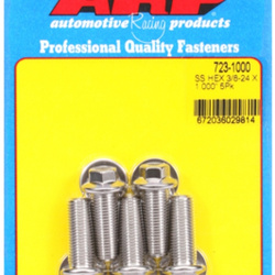 ARP "3/8""-24 x 1.000 hex SS bolts" (5pcs)