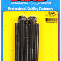 Śruby ARP "3/8""-24 x 3.250 hex 7/16 wrenching black oxide bolts" 5pcs