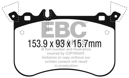 DP32311C - Stabdžių trinkelių rinkinys REDSTUFF serija EBC Brakes