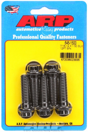 Śruby ARP "7/16""-14 X 1.500 12pt 1/2 wrenching black oxide bolts"5pcs