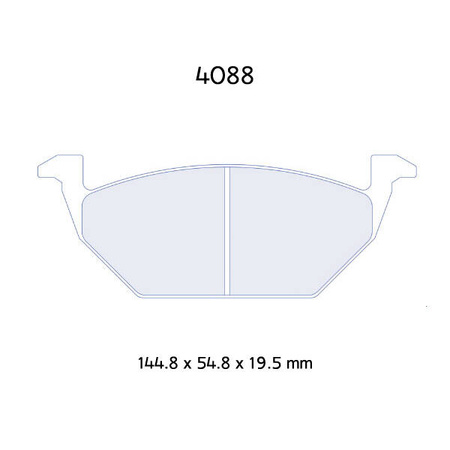 Klocki hamulcowe Carbone Lorraine RC6 - VW Golf 4 1,4 16V/ 1,6/ 1,8/ 1,9 SDI/ 1,9 TDI/ 2,0/ 2,0i (all)
