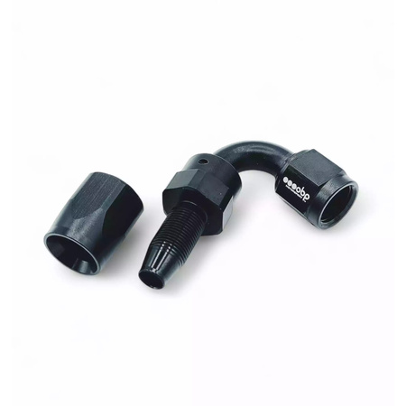 CPE AN 120° black fuel hose fitting OBP