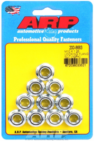 ARP M10 X 1.25 locking flange nut kit (10pcs)
