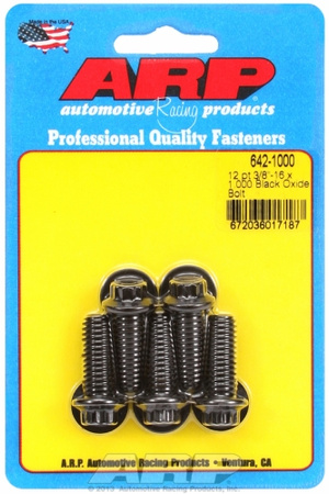 ARP "3/8""-16 x 1.000 12pt black oxide bolts" (5pcs)