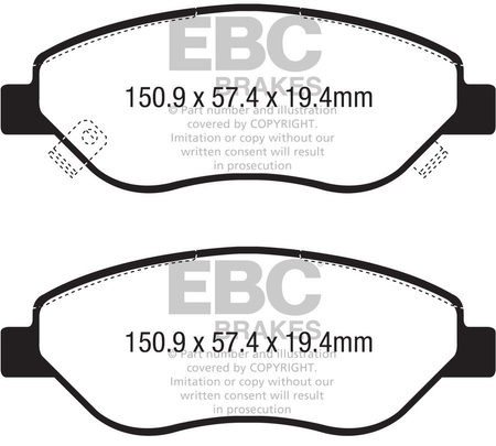 DPX2332 - Ein Satz Bremsbeläge serie ULTIMAX2 EBC Brakes