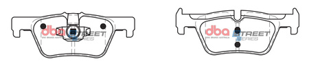 Klocki hamulcowe tylne DBA Brake Pads Street Series Ceramic - DB2224SS BMW 1 Series F20 114 116 118 120 125 F21 xDrive F20 F21 2 F22 Coupe 218 220 225 228 230 F23 Convertible F22 3 F30 316 318 320 325 328 330 F31 F34 GT F30 F31 GT F34 4 F32 418 420 425
