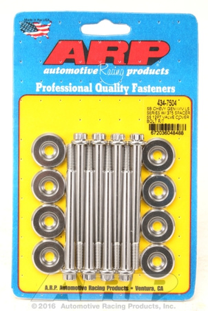ARP SB Chevy GENIII/IV LS w/.375 spcr SS 12pt vlve cvr bolt