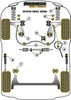 Tuleja mocowania tylnej belki Powerflex Black Series Volkswagen Vento Models & Vento A3 (1992 - 1998) PFR85-206BLK