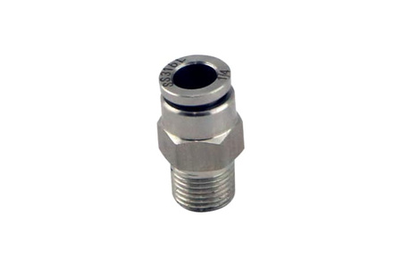 Złączka prosta Turbosmart Wastegates 1/8" NPT Str Pushloc Fitting - SS - 1/4"