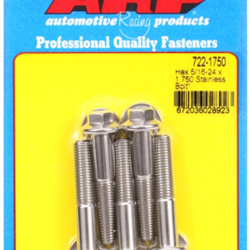 ARP "5/16""-24 x 1.750 hex SS bolts" (5pcs)