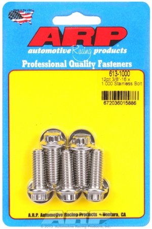 ARP "3/8""-16 x 1.000 12pt SS bolts" (5pcs)