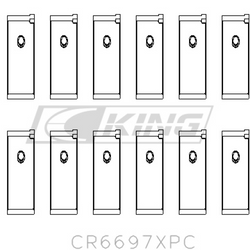 Panewki korbowodowe King Racing NISSAN RB25DET, RB26DETT - CR6697XPC0.5