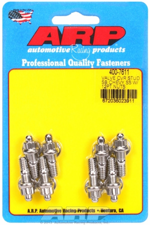 ARP SB Chevy stamped steel covers SS 12 pt valve cover stud kit