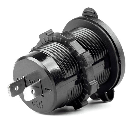 Vandeniui atsparus įkroviklis su 2xUSB 12/24V lizdais