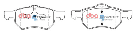 Brake Pads Street Series Semi-metallic front - DB1848SS CHRYSLER USA Grand Voyager LTD