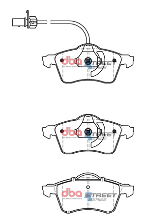 DBA Brake Pads Utcai sorozat első fékbetétek Félig-fémes - DB2031SS VOLKSWAGEN Caravelle Transporter Kombi