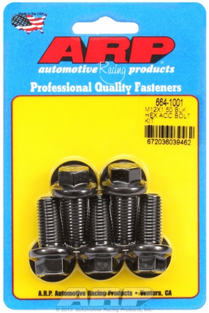 ARP Bolt Kit M12 x 1.50 x 25 Black Oxide Hex