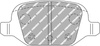 Ferodo Racing DS2500 brake pad rear FCP1324H ABARTH 500 / 595 695 312 500C 595C 695C FIAT 500 PANDA 169 Panda 169 PUNTO 188 LANCIA Dedra Dedra