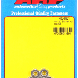 ARP "1/4""-20 SS coarse hex nut kit" (5pcs)