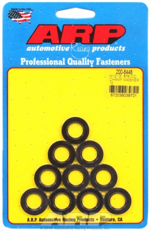 ARP Chamfer Washer M12 ID 0.876 OD Black 10 Pack