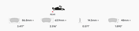 Ferodo Racing DSUNO hátsó fékbetét FCP4168Z MITSUBISHI LANCER Saloon CY/Z_A