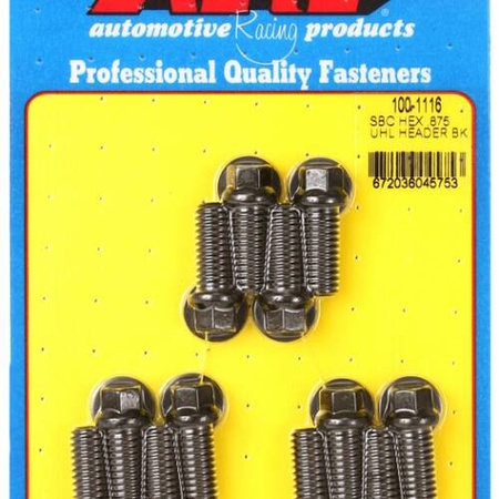 Header Bolt Kits ARP 100-1116 ARP SB Chevy hex .875 UHL header bolt kit Chevrolet Small Block