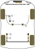 Tylna tuleja drążka stabilizatora 20mm Powerflex Black Series Ford Fiesta Models & Fiesta Mk3 inc RS Turbo (1989-1996) PFR19-210-20BLK