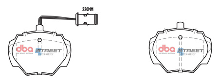Brake Pads Street Series Ceramic rear - DB1285SS LAND ROVER Discovery 1 Range