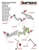 Front and rear suspension kit - MPBS: 6501501 Audi A3 II, S3 TT Seat Altea, Leon Toledo III, Skoda Octavia Volkswagen Eos, Golf V, VI, Jetta Passat B6, B7, CC, Scirocco Tiguan I, Touran
