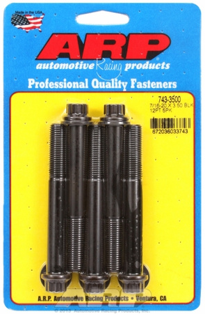 ARP "7/16""-20 x 3.500 12pt black oxide bolts" (5pcs)