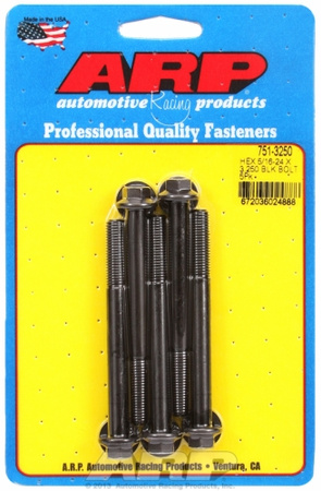ARP "5/16""-24 x 3.250 hex black oxide bolts" (5pcs)