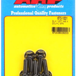Śruby ARP M6 x 1.00 x 20 12pt black oxide bolts (5pcs)